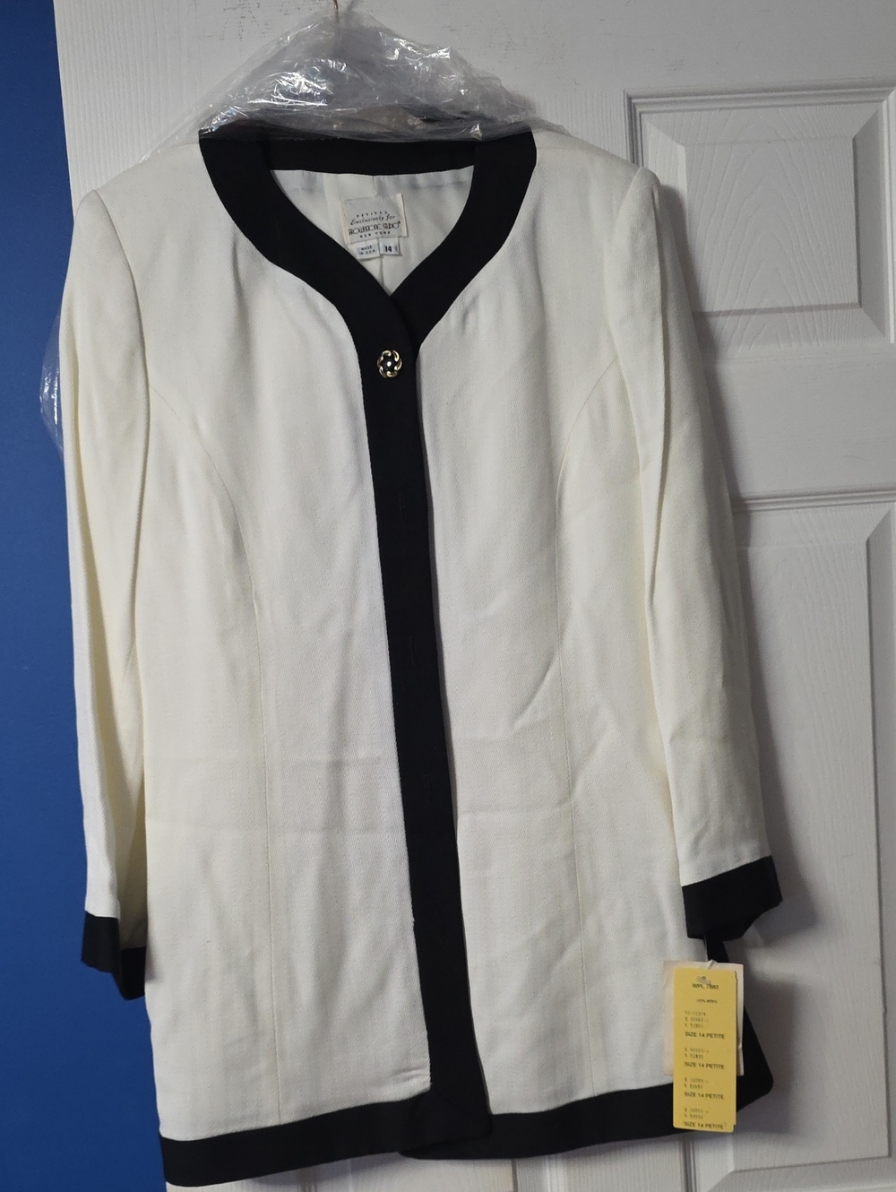 Brownstone Studio Two-Tone Black & Ivory Jacket